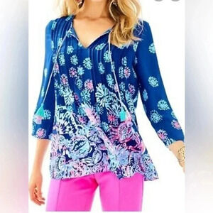 Lilly Pulitzer Marilina Tunic Top Gypsea sz XS